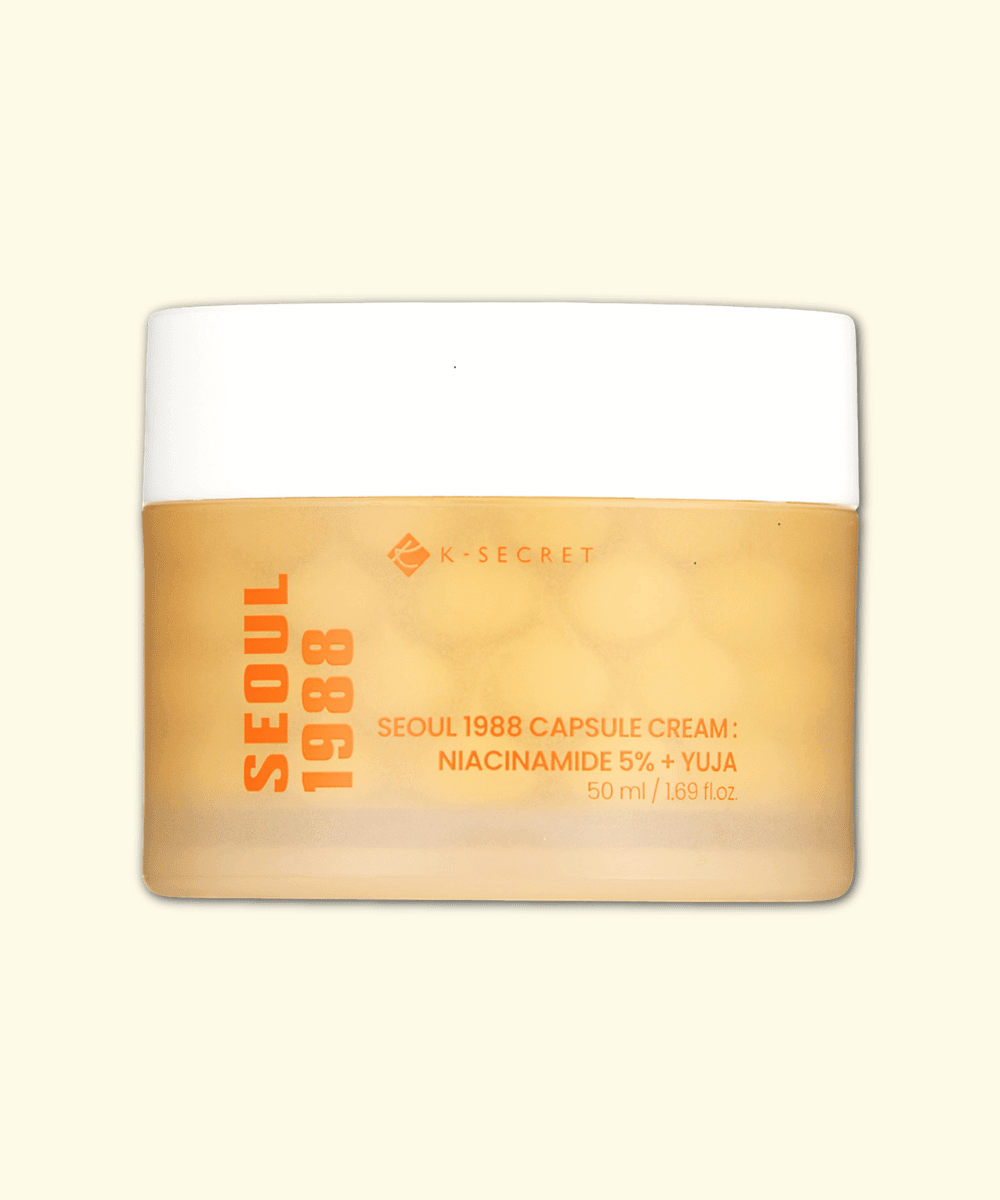 K - SECRET Capsule Cream: Niacinamide 5% + Yuja Korean Skincare | VELVET GLOW