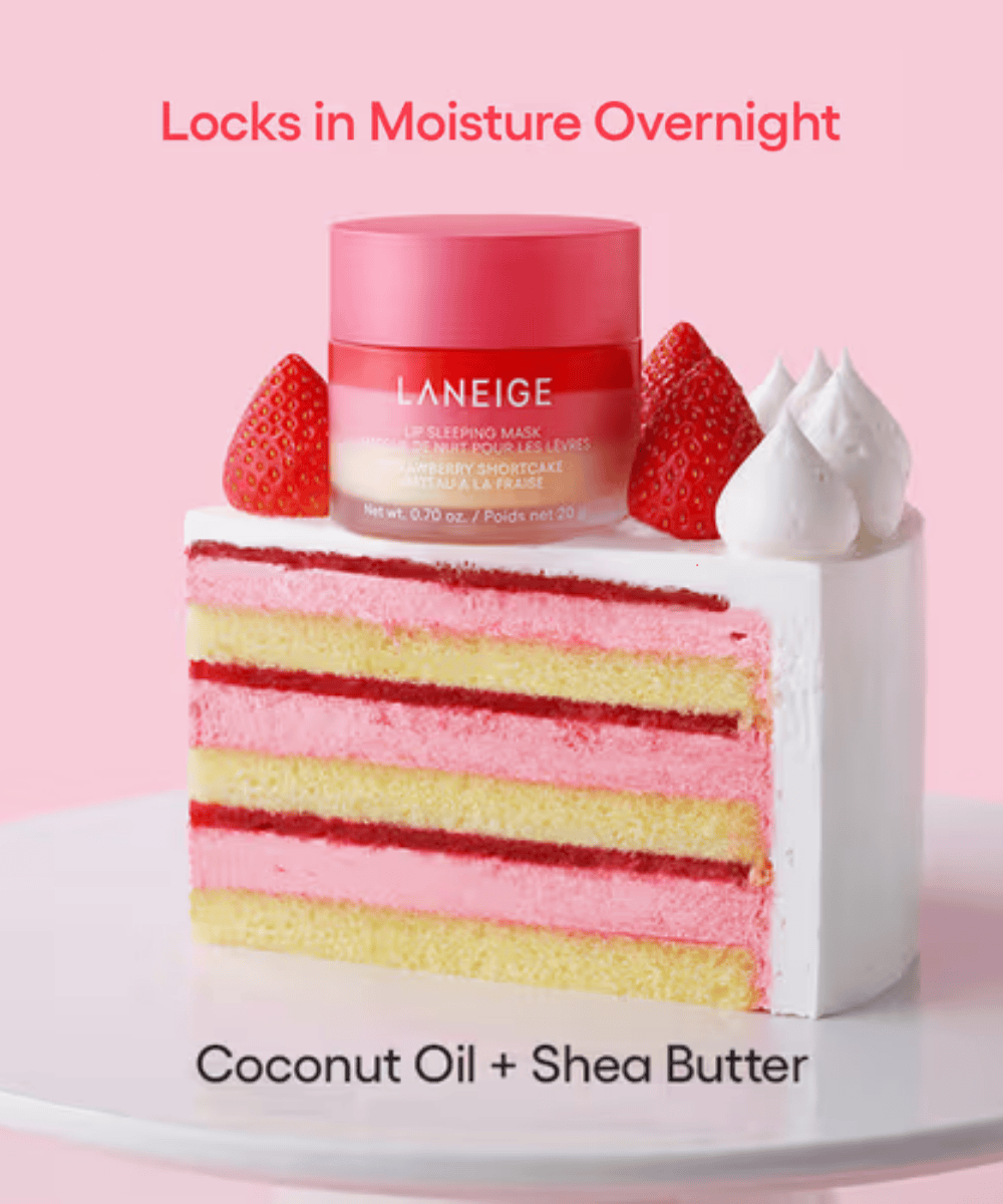 LANEIGE Strawberry Shortcake Lip Sleeping Mask Korean Skincare | VELVET GLOW