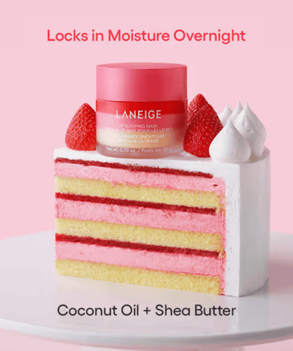 LANEIGE Strawberry Shortcake Lip Sleeping Mask Korean Skincare | VELVET GLOW