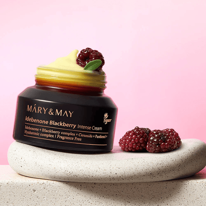 MÁRY&amp;MAY Idebenone Blackberry Intense Cream Korean Skincare | VELVET GLOW