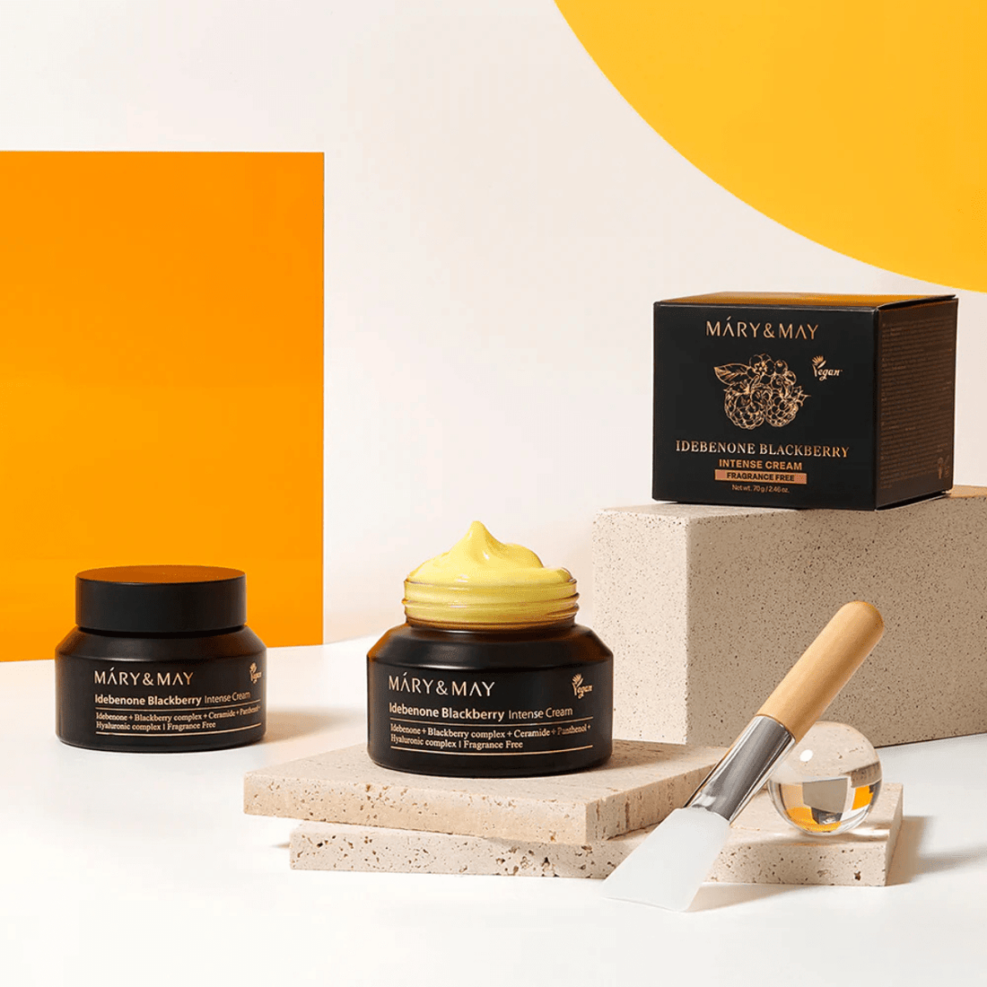 MÁRY&amp;MAY Idebenone Blackberry Intense Cream Korean Skincare | VELVET GLOW