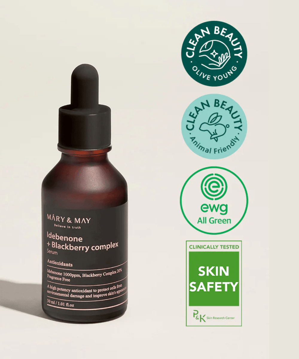MÁRY&amp;MAY Idebenone+Blackberry Complex Serum Korean Skincare | VELVET GLOW