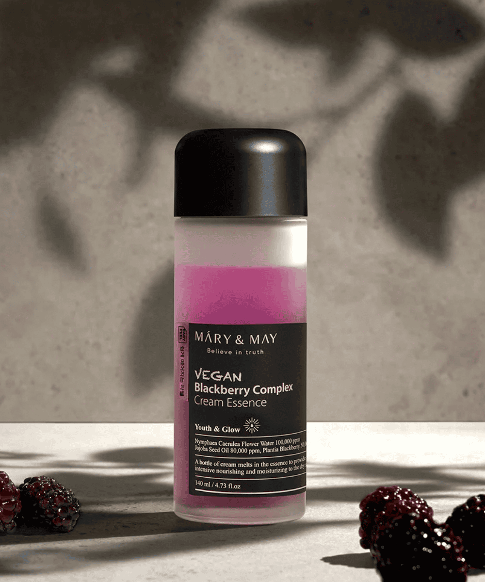 MÁRY&amp;MAY Vegan Blackberry Complex Cream Essence Korean Skincare | VELVET GLOW