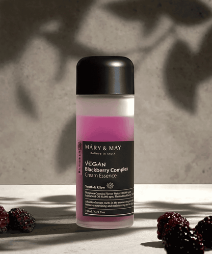 MÁRY&amp;MAY Vegan Blackberry Complex Cream Essence Korean Skincare | VELVET GLOW