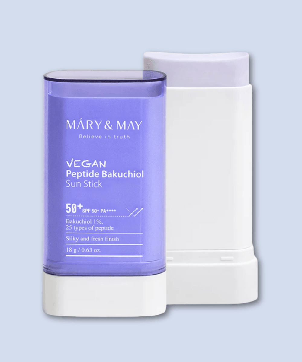 MÁRY&amp;MAY Vegan Peptide Bakuchiol Sun Stick SPF50+ PA++++ Korean Skincare | VELVET GLOW