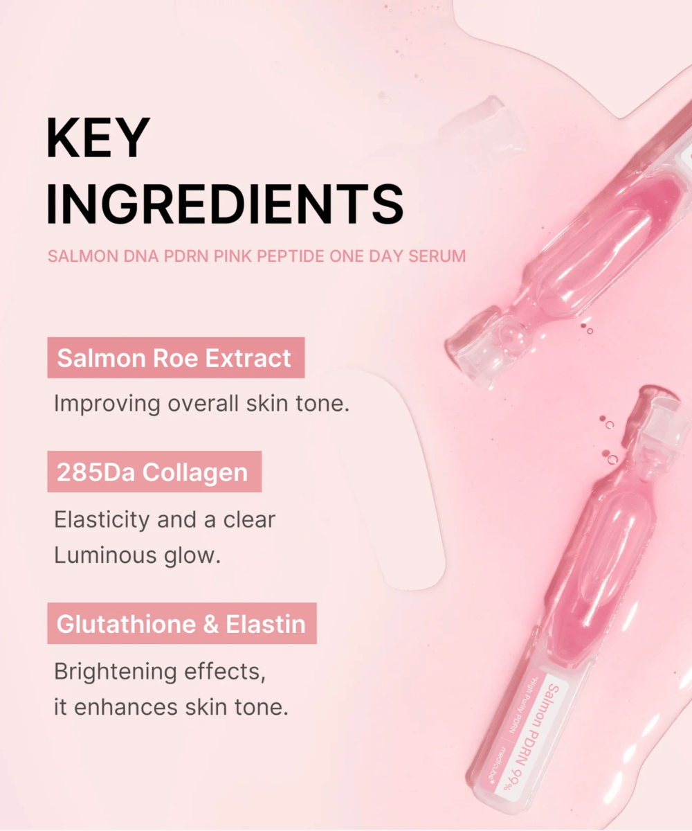 Medicube Salmon PDRN Pink One Day Serum Korean Skincare | VELVET GLOW
