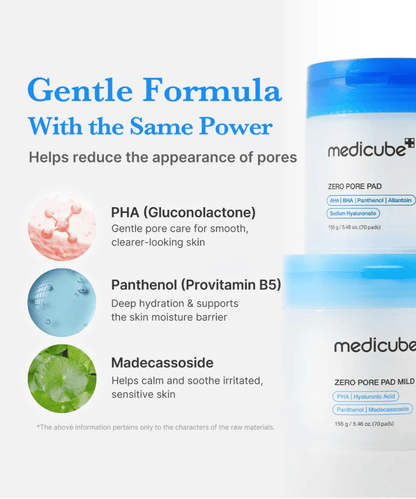 Medicube Zero Pore Pad Mild Korean Skincare | VELVET GLOW