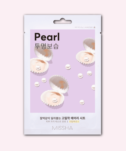 MISSHA Airy Fit Sheet Mask Pearl Korean Skincare | VELVET GLOW