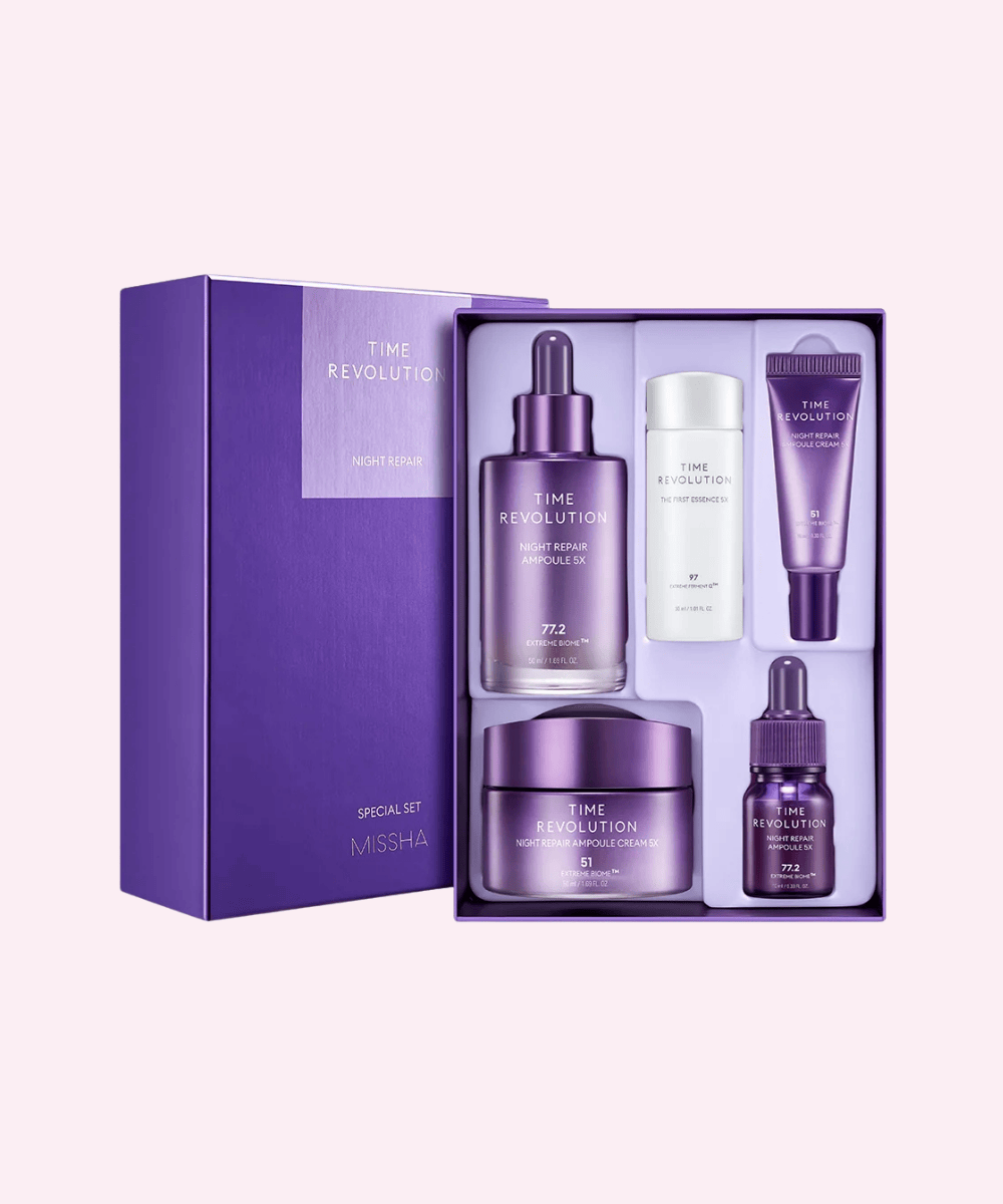 MISSHA Time Revolution Night Repair Special Set Korean Skincare | VELVET GLOW