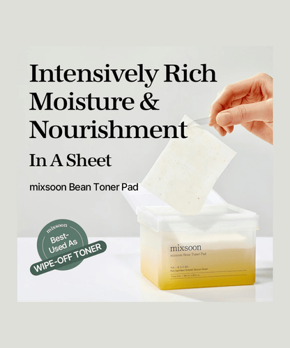 mixsoon Bean Toner Pad Korean Skincare | VELVET GLOW