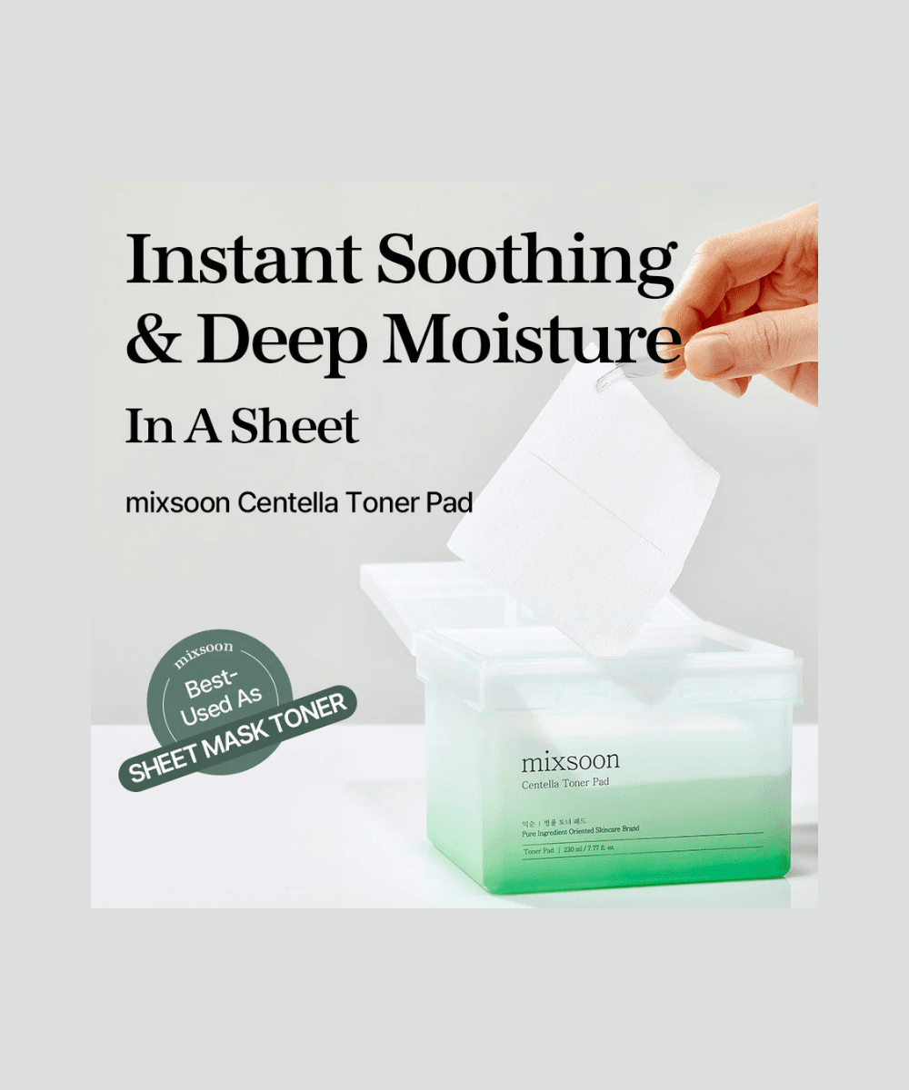 mixsoon Centella Toner Pad Korean Skincare | VELVET GLOW
