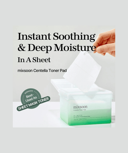 mixsoon Centella Toner Pad Korean Skincare | VELVET GLOW