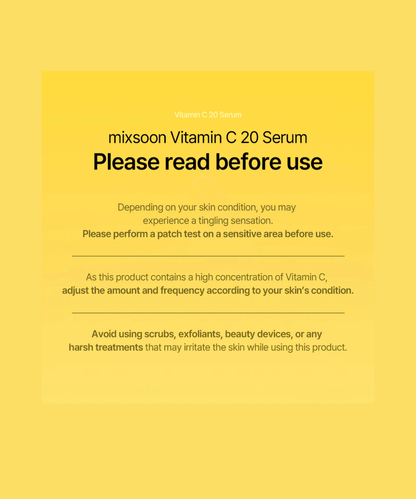 mixsoon Vitamin C 20 Serum Korean Skincare | VELVET GLOW