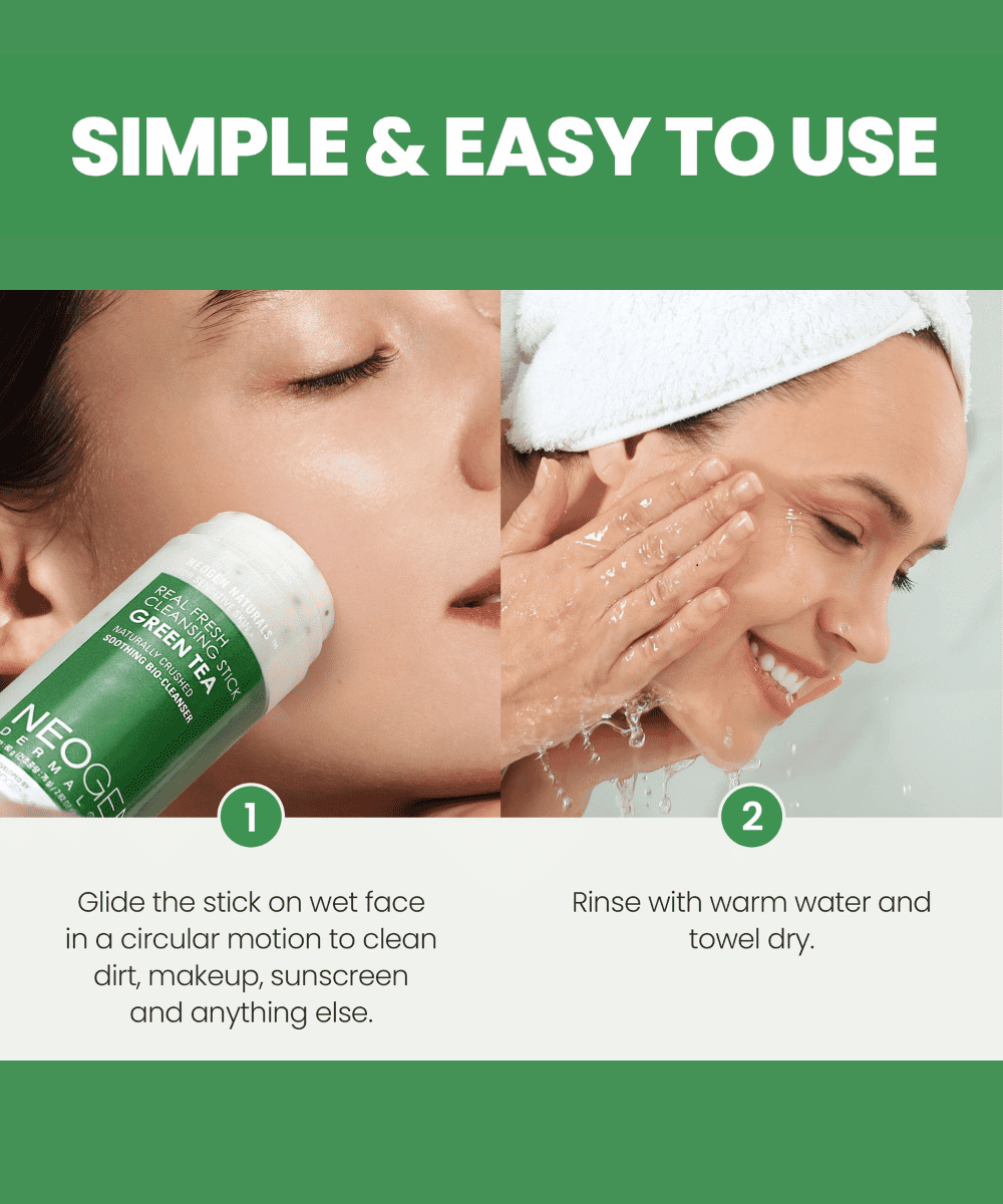 NEOGEN Real Fresh Cleansing Stick Green Tea Korean Skincare | VELVET GLOW