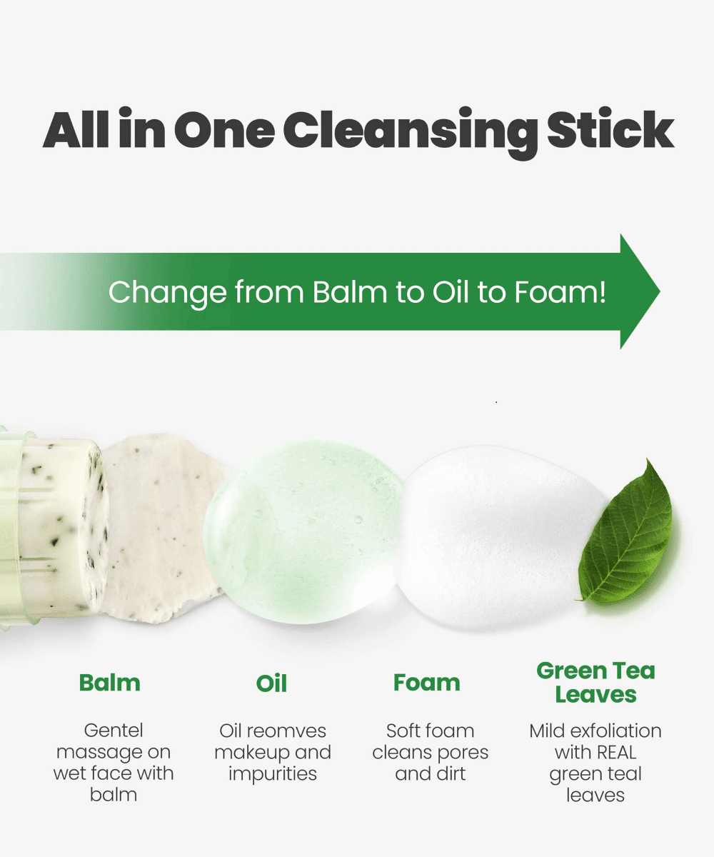 NEOGEN Real Fresh Cleansing Stick Green Tea Korean Skincare | VELVET GLOW
