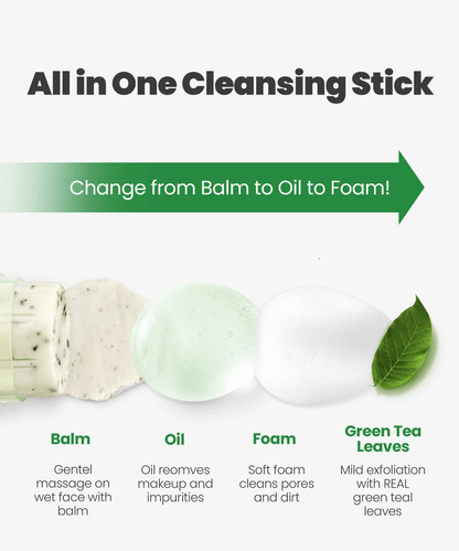 NEOGEN Real Fresh Cleansing Stick Green Tea Korean Skincare | VELVET GLOW