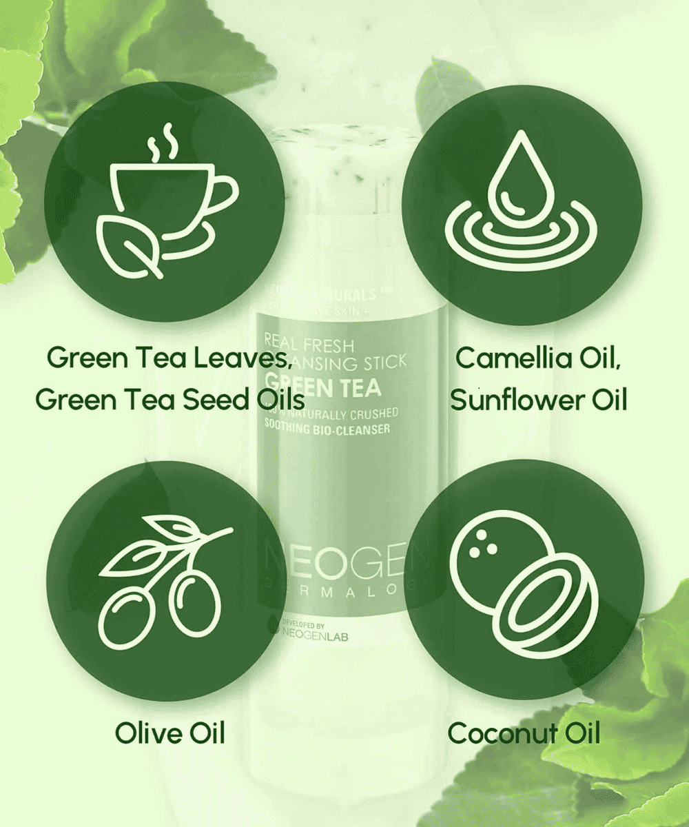 NEOGEN Real Fresh Cleansing Stick Green Tea Korean Skincare | VELVET GLOW