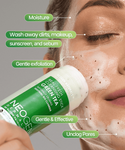 NEOGEN Real Fresh Cleansing Stick Green Tea Korean Skincare | VELVET GLOW