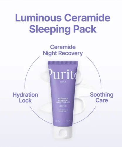 Purito Seoul Luminous Ceramide Sleeping Pack Korean Skincare | VELVET GLOW