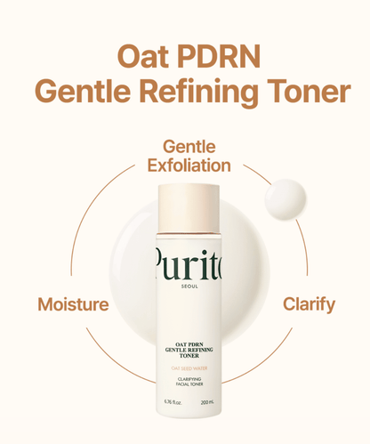 Purito Seoul Oat PDRN Gentle Refining Toner Korean Skincare | VELVET GLOW