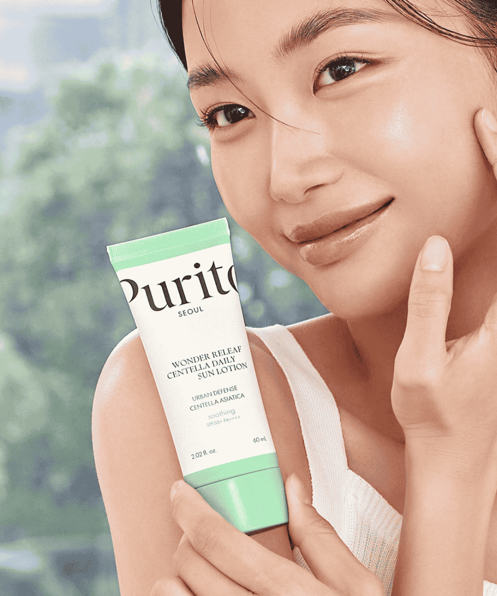Purito Seoul Wonder Releaf Centella Daily Sun Lotion SPF50+ PA++++ Korean Skincare | VELVET GLOW