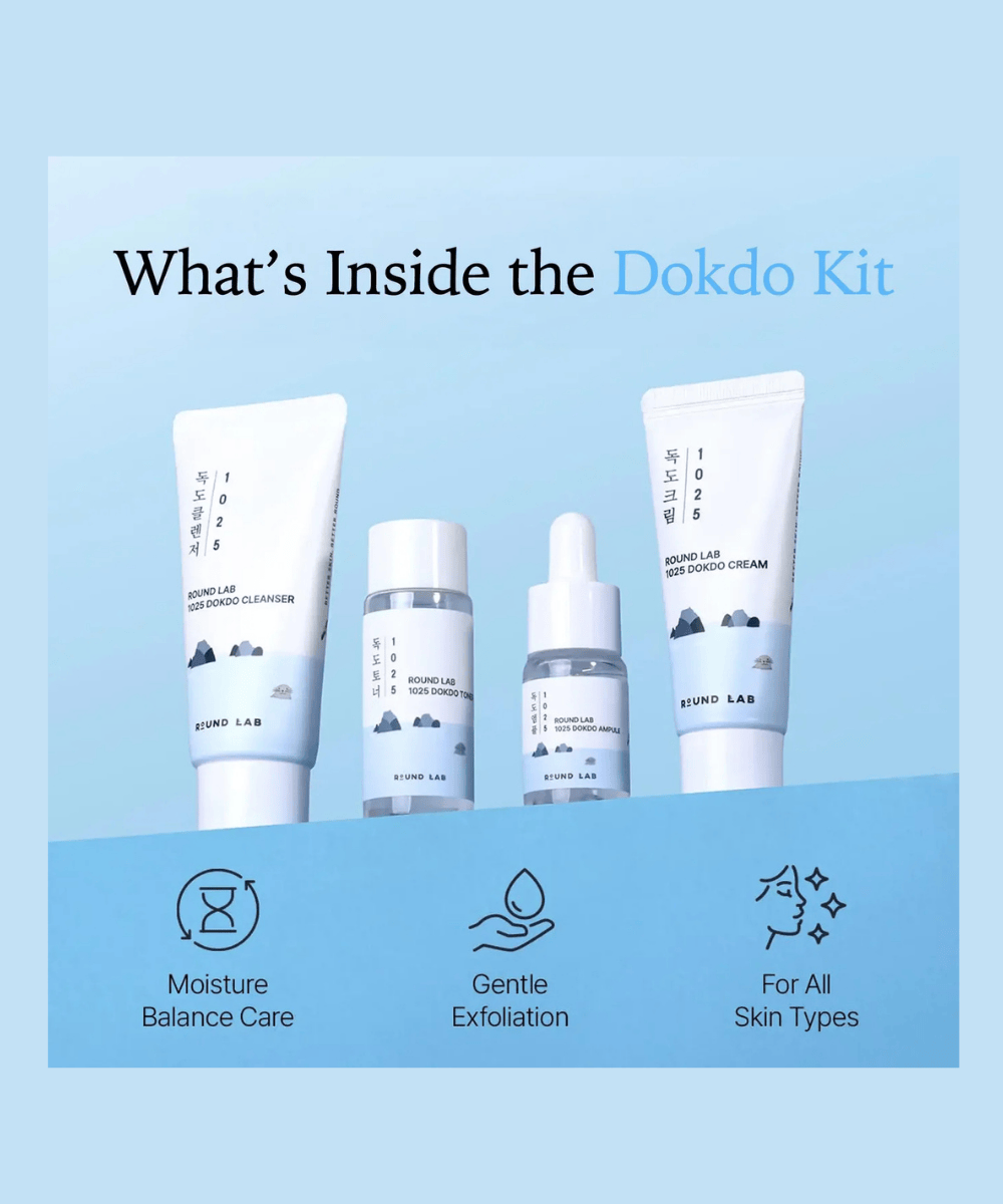 Round Lab 1025 Dokdo Trial Kit Korean Skincare | VELVET GLOW