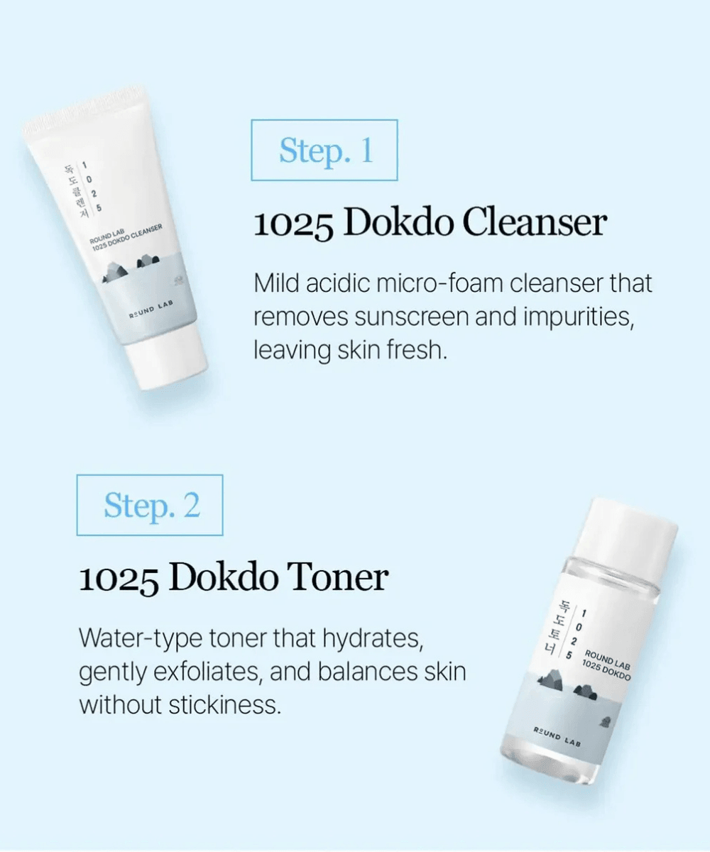 Round Lab 1025 Dokdo Trial Kit Korean Skincare | VELVET GLOW
