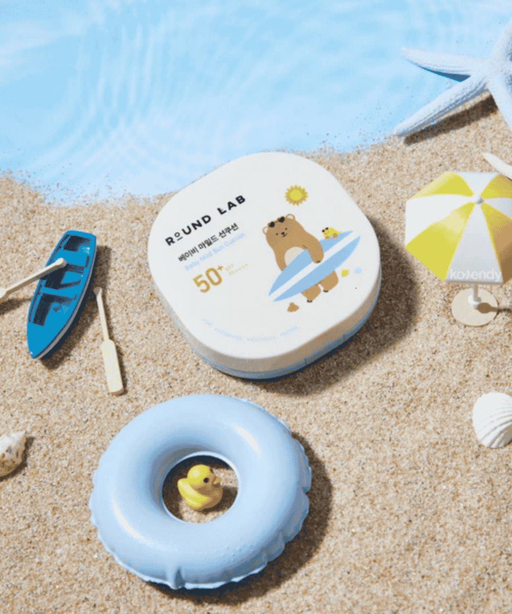 Round Lab Baby Mild Sun Cushion SPF 50+ PA++++ Korean Skincare | VELVET GLOW