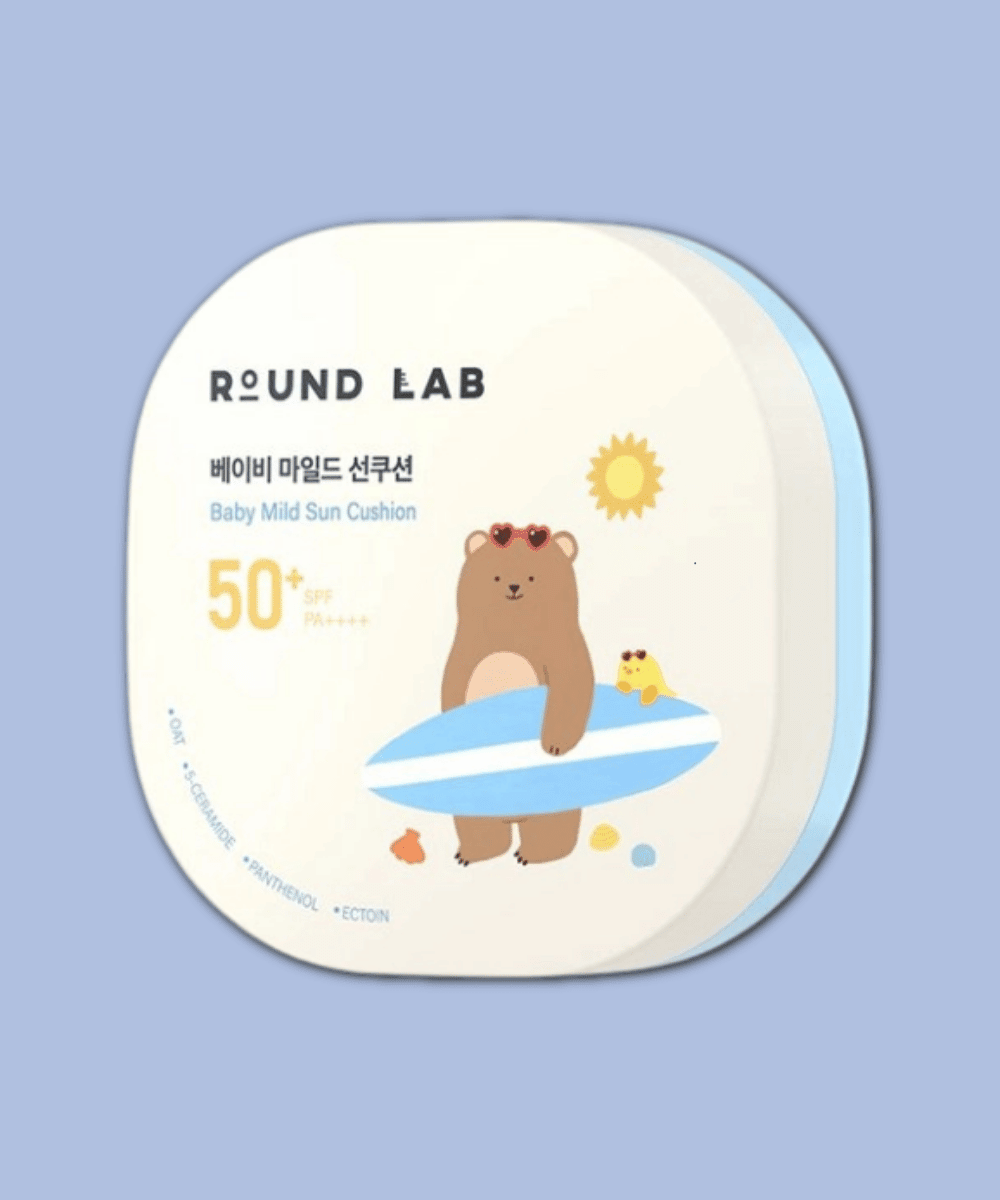 Round Lab Baby Mild Sun Cushion SPF 50+ PA++++ Korean Skincare | VELVET GLOW