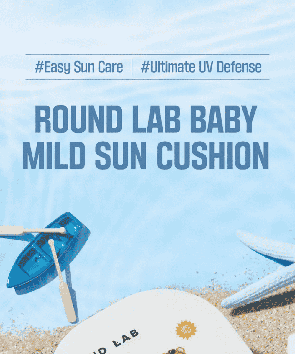 Round Lab Baby Mild Sun Cushion SPF 50+ PA++++ Korean Skincare | VELVET GLOW