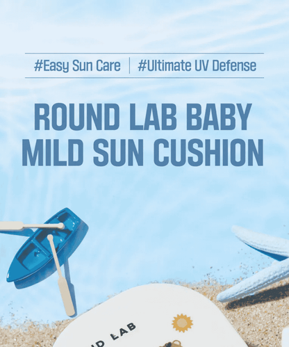 Round Lab Baby Mild Sun Cushion SPF 50+ PA++++ Korean Skincare | VELVET GLOW