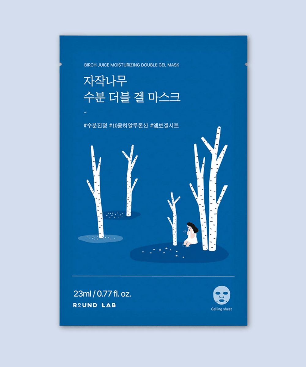Round Lab Birch Juice Moisturizing Double Gel Mask Korean Skincare | VELVET GLOW