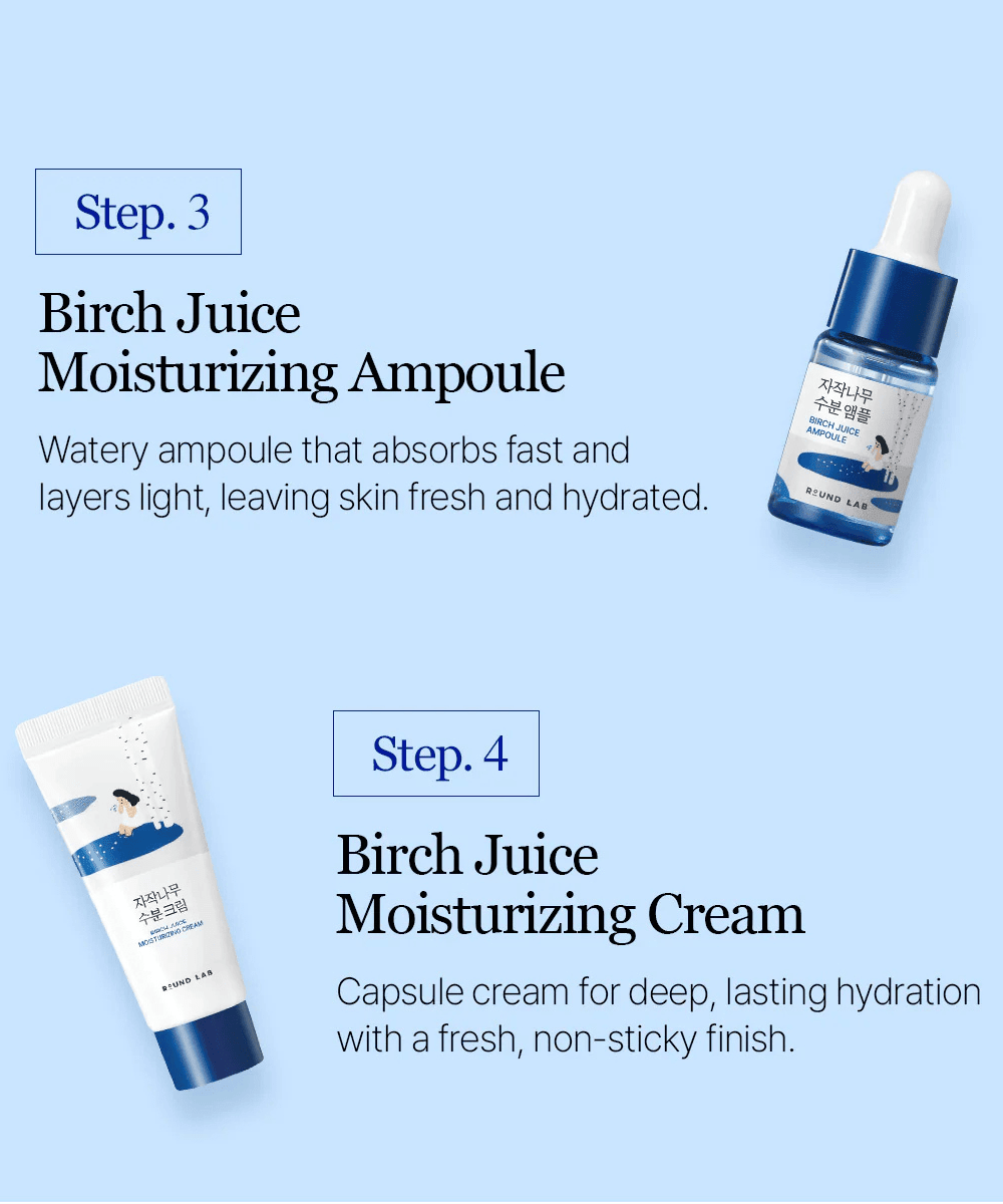 Round Lab Birch Juice Trial Kit Korean Skincare | VELVET GLOW