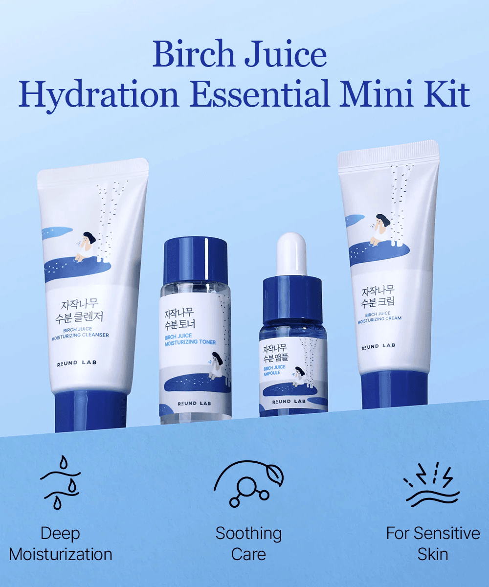 Round Lab Birch Juice Trial Kit Korean Skincare | VELVET GLOW