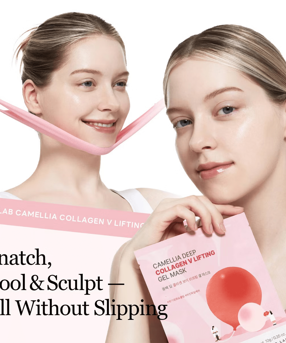Round Lab Camellia Deep Collagen V Lifting Gel Mask Korean Skincare | VELVET GLOW