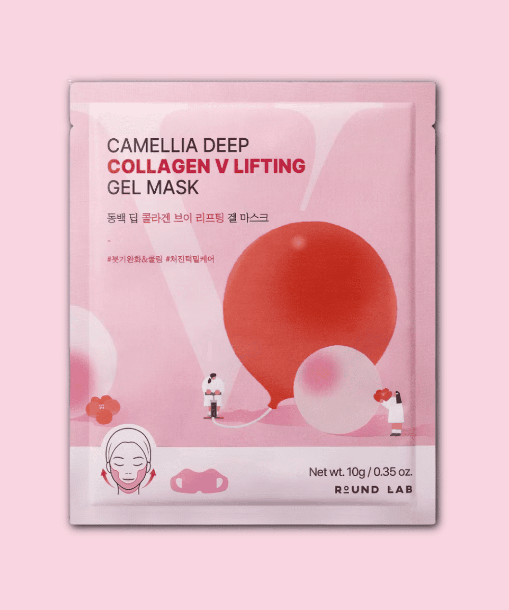 Round Lab Camellia Deep Collagen V Lifting Gel Mask Korean Skincare | VELVET GLOW