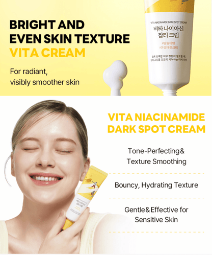 Round Lab Vita Niacinamide Dark Spot Cream Korean Skincare | VELVET GLOW