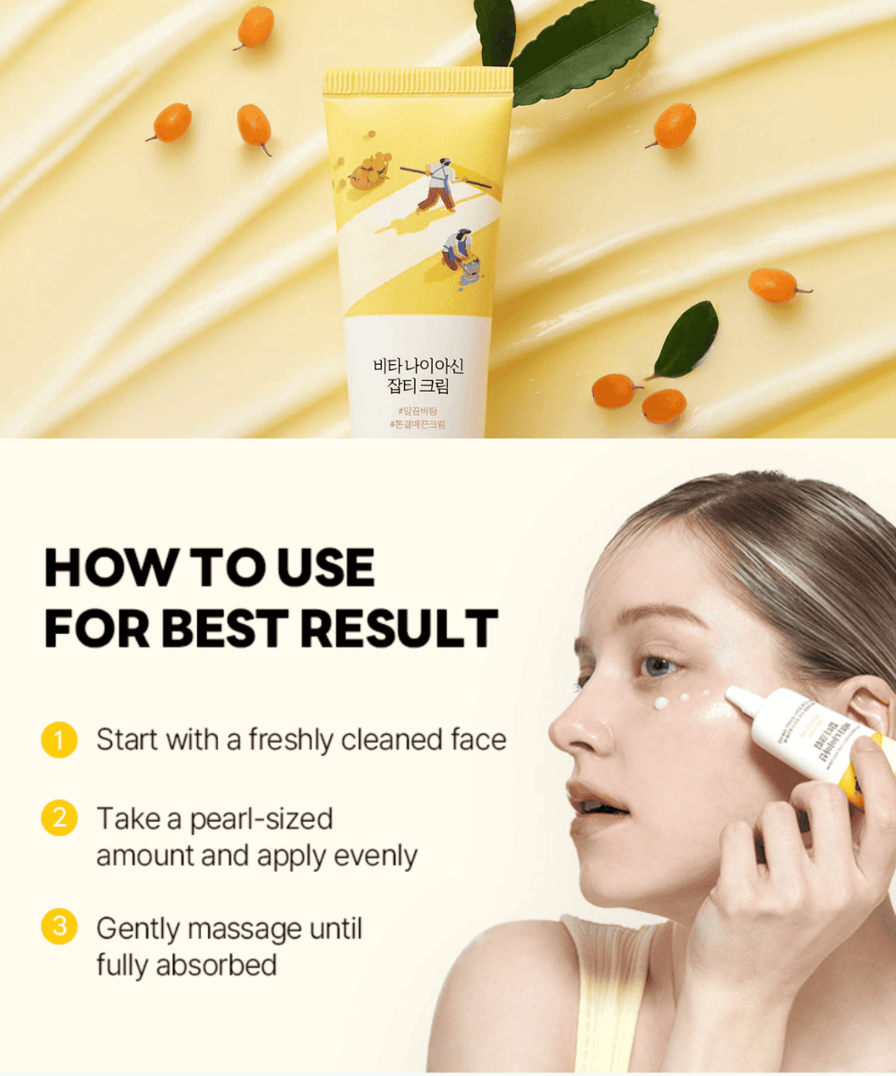 Round Lab Vita Niacinamide Dark Spot Cream Korean Skincare | VELVET GLOW