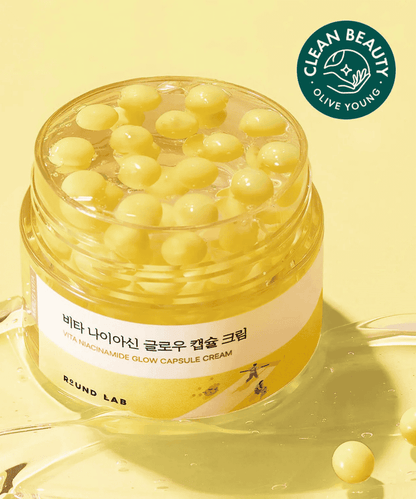 Round Lab Vita Niacinamide Glow Capsule Cream Korean Skincare | VELVET GLOW