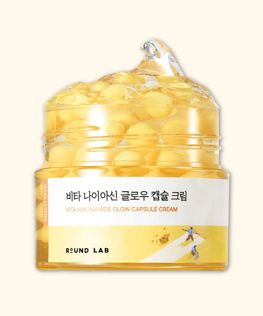 Round Lab Vita Niacinamide Glow Capsule Cream Korean Skincare | VELVET GLOW