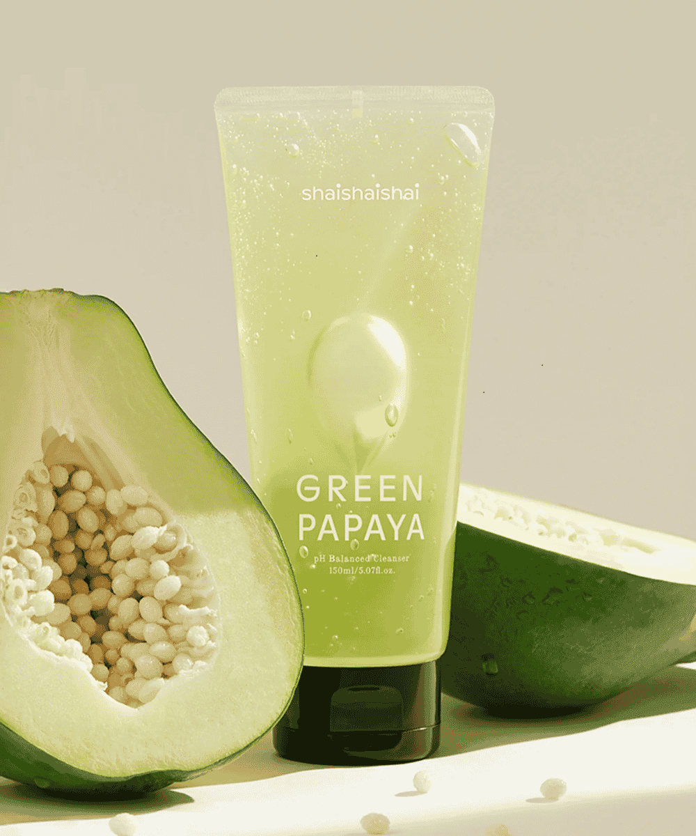shaishaishai GREEN PAPAYA pH Balanced Cleanser Korean Skincare | VELVET GLOW