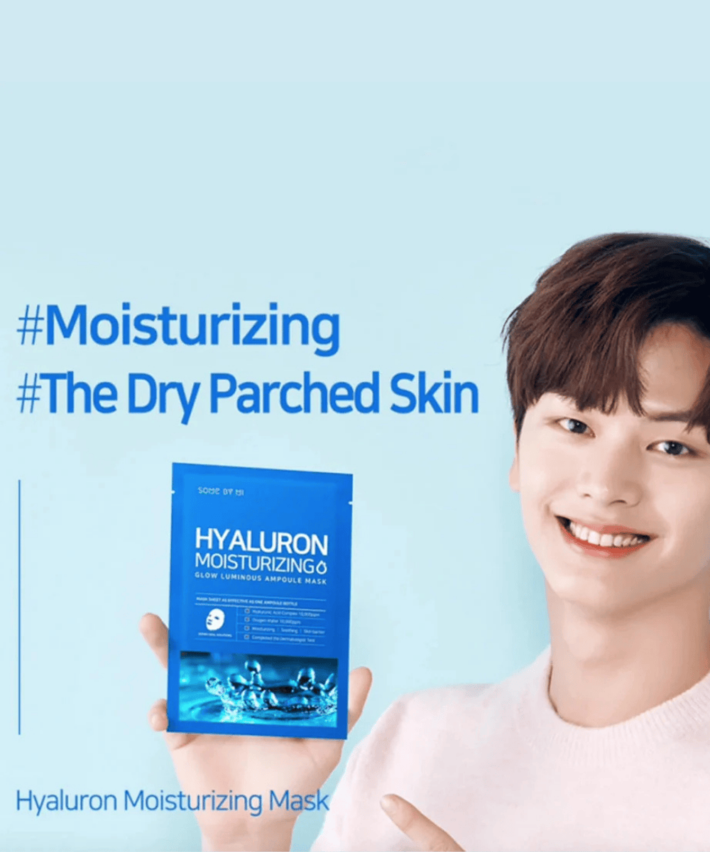 SOME BY MI Hyaluron Moisturizing Glow Luminous Ampoule Mask Korean Skincare | VELVET GLOW