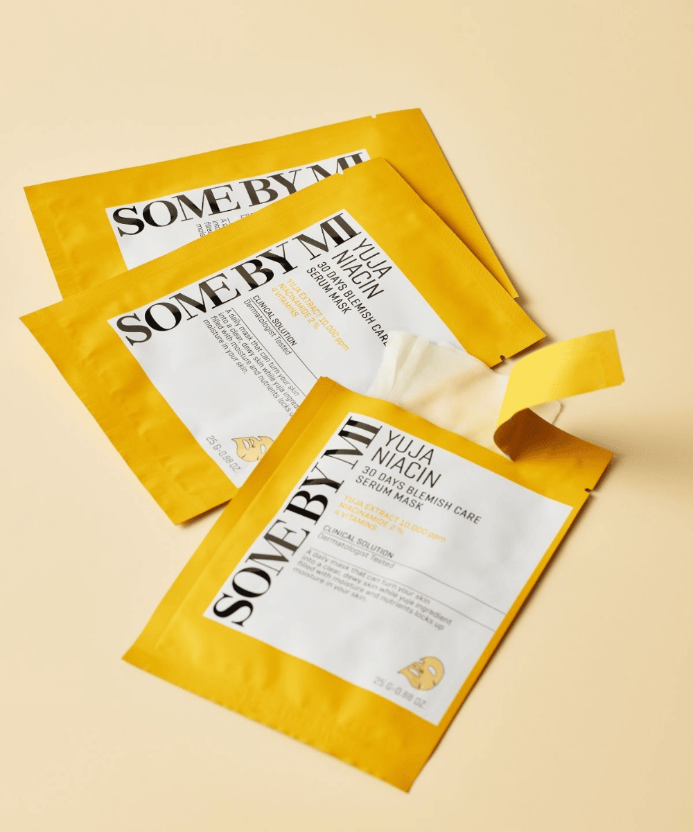 SOME BY MI Yuja Niacin Blemish Serum Mask Korean Skincare | VELVET GLOW