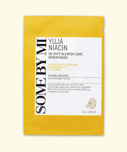 SOME BY MI Yuja Niacin Blemish Serum Mask Korean Skincare | VELVET GLOW