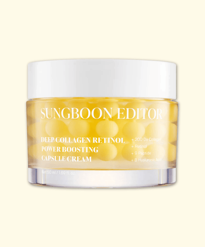 Sungboon Editor Deep Collagen Retinol Power Boosting Capsule Cream Korean Skincare | VELVET GLOW