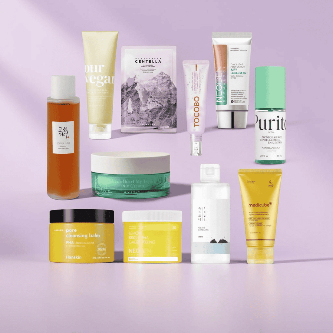 VELVET GLOW 10 - Step Korean Skincare Routine Set – Combination Skin Type Korean Skincare | VELVET GLOW