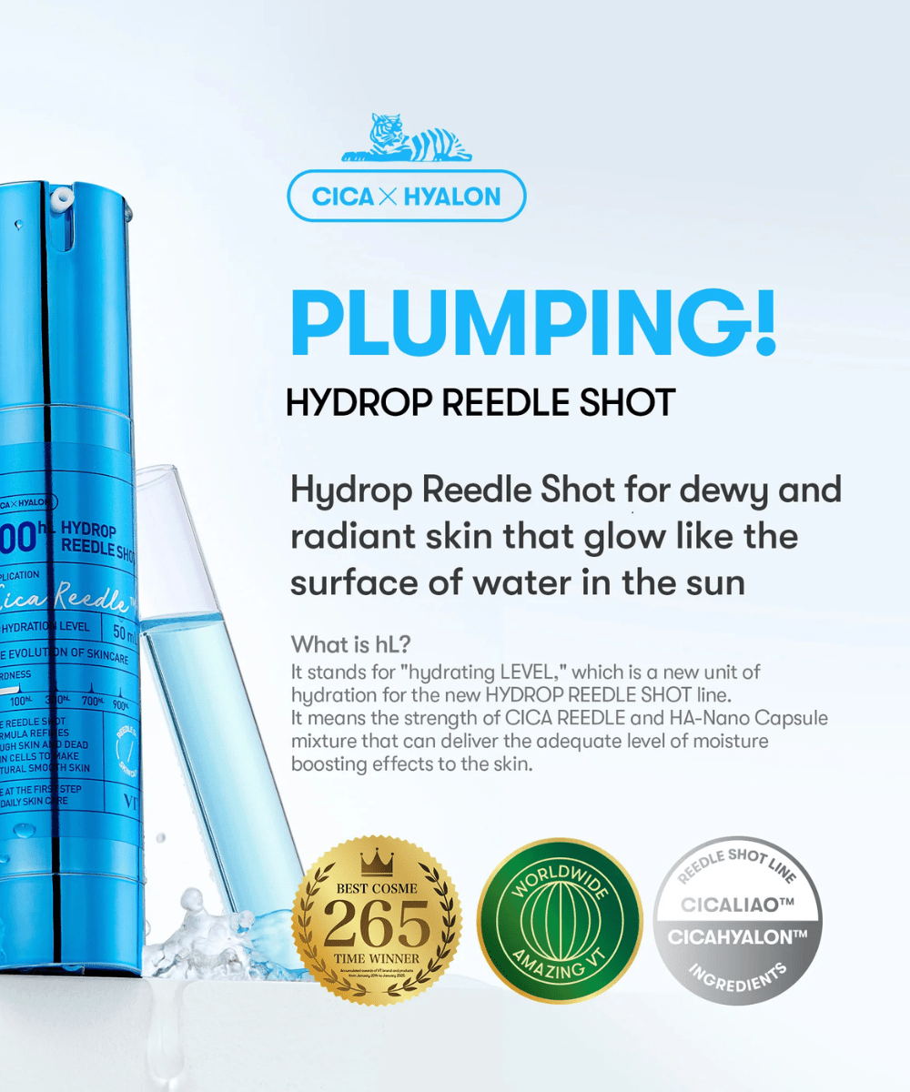 VT Cosmetics Hydrop reedle shot 100 Korean Skincare | VELVET GLOW