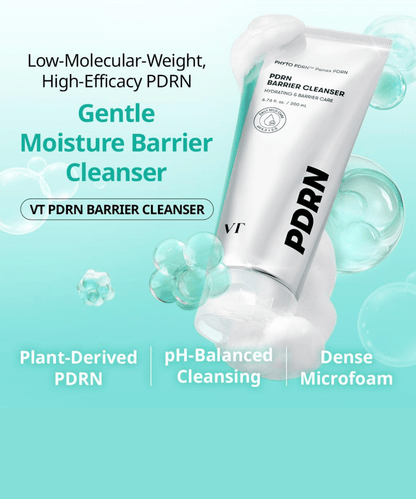 VT Cosmetics PDRN Barrier Cleanser Korean Skincare | VELVET GLOW