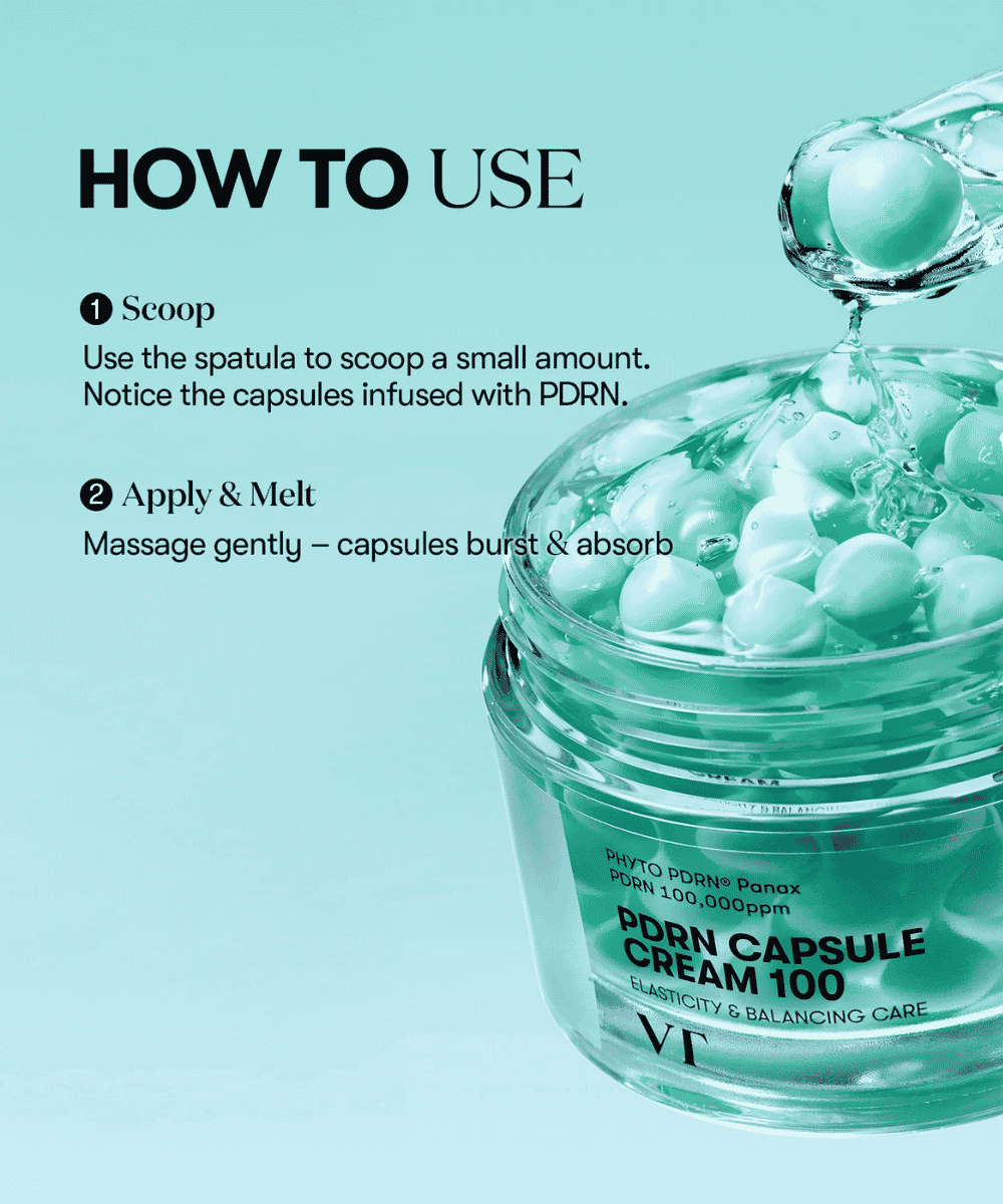 VT Cosmetics PDRN Capsule Cream 100 Korean Skincare | VELVET GLOW