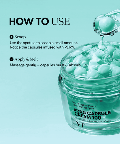 VT Cosmetics PDRN Capsule Cream 100 Korean Skincare | VELVET GLOW